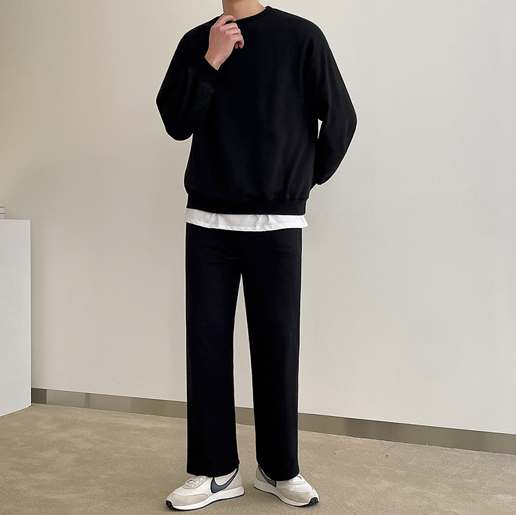 RT No. 4212 GRAY/BLACK SWEATER & WIDE SWEATPANTS