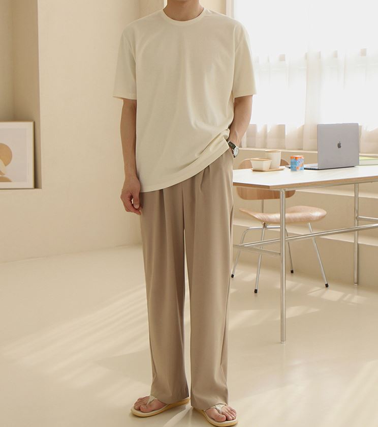 RT No. 4482 WIDE STRAIGHT DRAPE PANTS