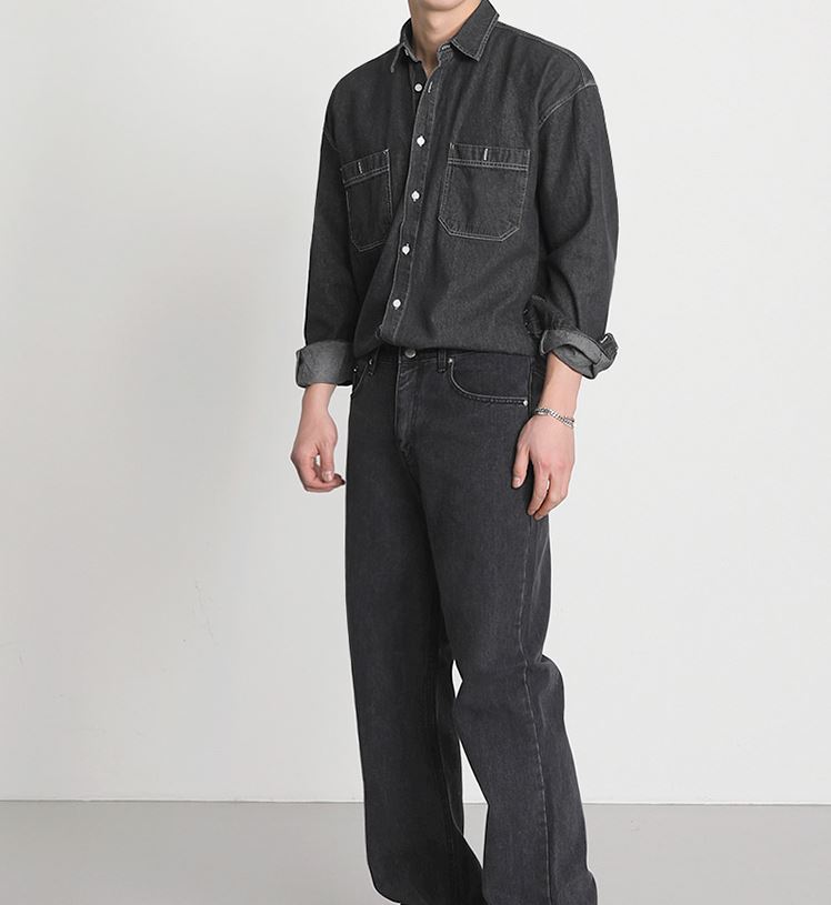 RT No. 5166 DARK GRAY DENIM SHIRT