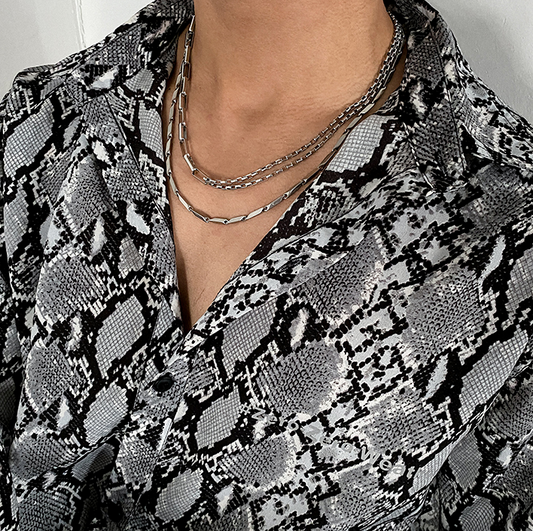 HALF DOUBLE LAYER CHAIN NECKLACE