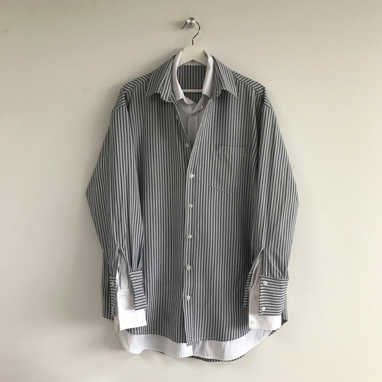 RT No. 2817 TWO-PIECE STRIPED COLLAR SHIRT