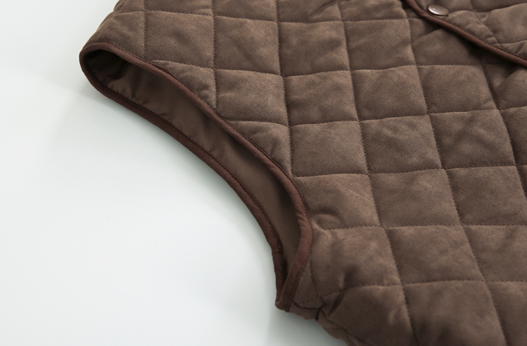 RT No. 2801 BROWN DIAMOND QUILTED VEST