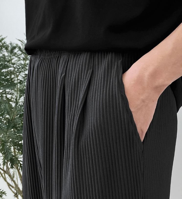 RT No. 4472 PLEATED STRAIGHT WIDE PANTS