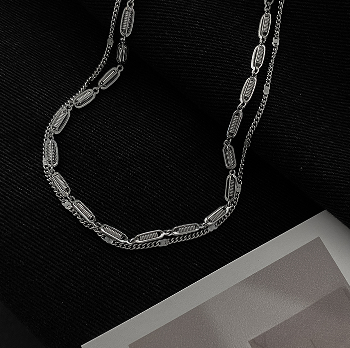 DOUBLE LAYER CHAIN NECKLACE