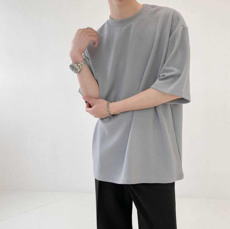 RT No. 5098 ROUND NECK TEXTURE HALF SLEEVE SHIRT