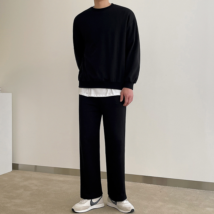 RT No. 4212 GRAY/BLACK SWEATER & WIDE SWEATPANTS