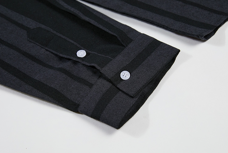 RT No. 3059 BLACK STRIPE COLLAR SHIRT