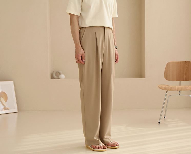 RT No. 4482 WIDE STRAIGHT DRAPE PANTS