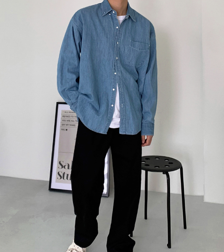 RT No. 4382 DENIM COLLAR SHIRT