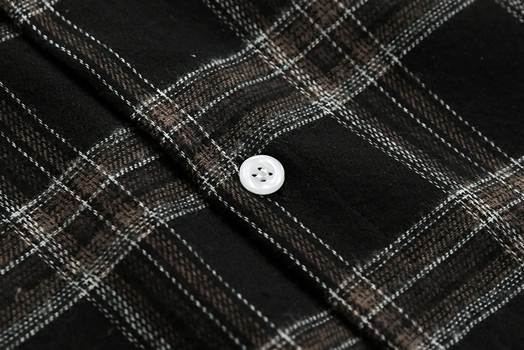 RT No. 1467 BLACK PLAID SHIRT