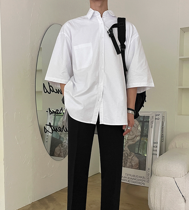 RT No. 4432 HALF SLEEVE BUTTON-UP COLLAR SHIRT