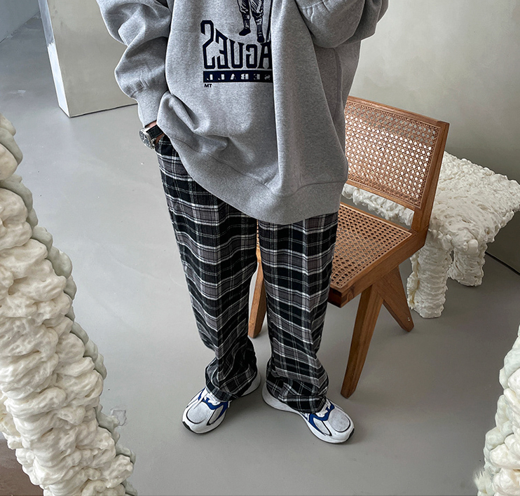 RT No. 2715 WIDE PLAID PANTS