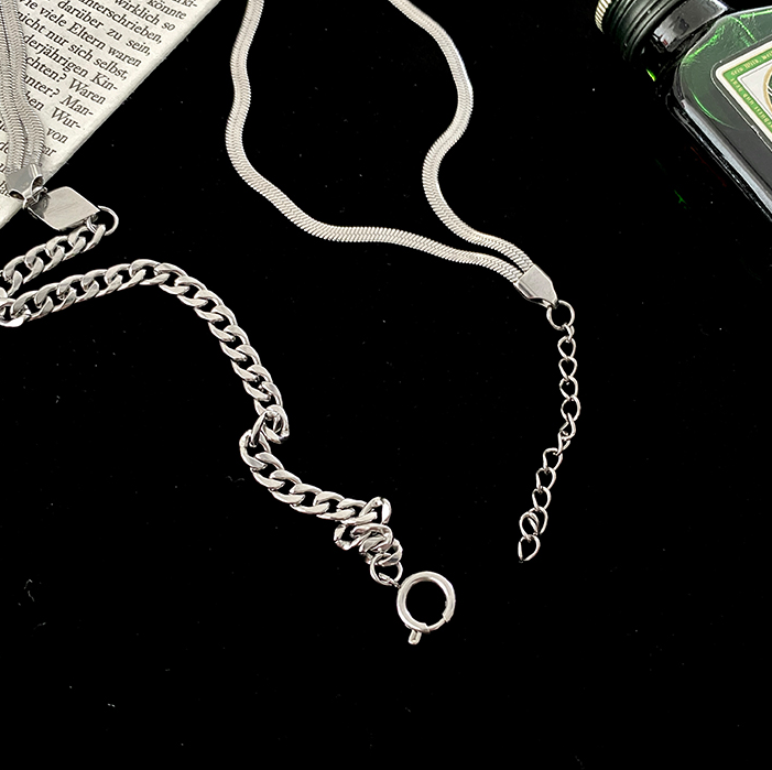 DOUBLE LAYER DIAMOND CHAIN NECKLACE