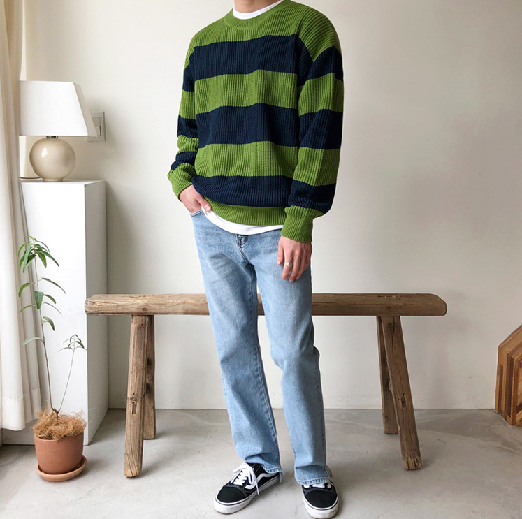 RT No. 3326 KNITTED STRIPE SWEATER