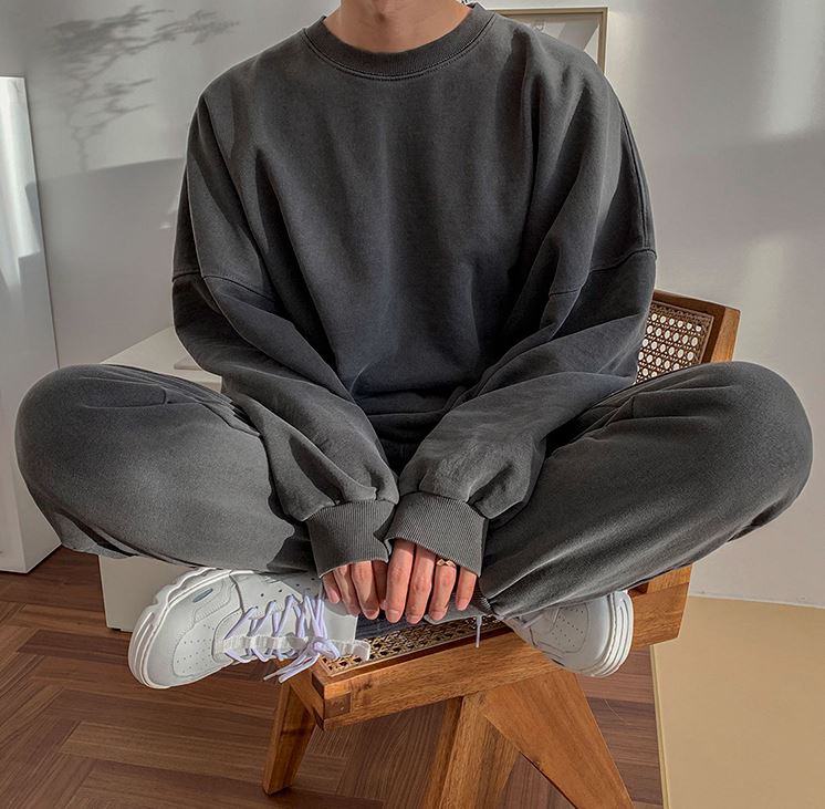 RT No. 5046 GRAY WASHED SWEATER & SWEATPANTS (TWO PIECE)