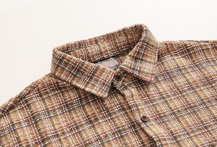 RT No. 5417 PLAID BUTTON-UP COLLAR SHIRT