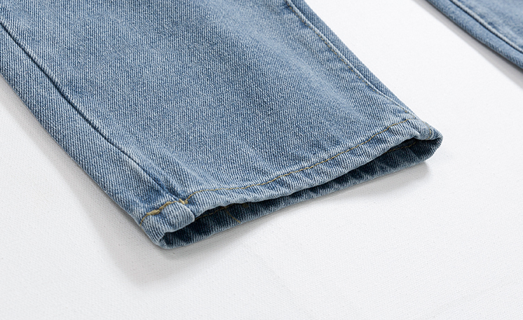 RT No. 4086 BLUE STRAIGHT WIDE DENIM JEANS