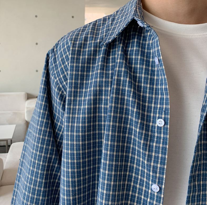 RT No. 5062 PLAID BUTTON-UP COLLAR SHIRT