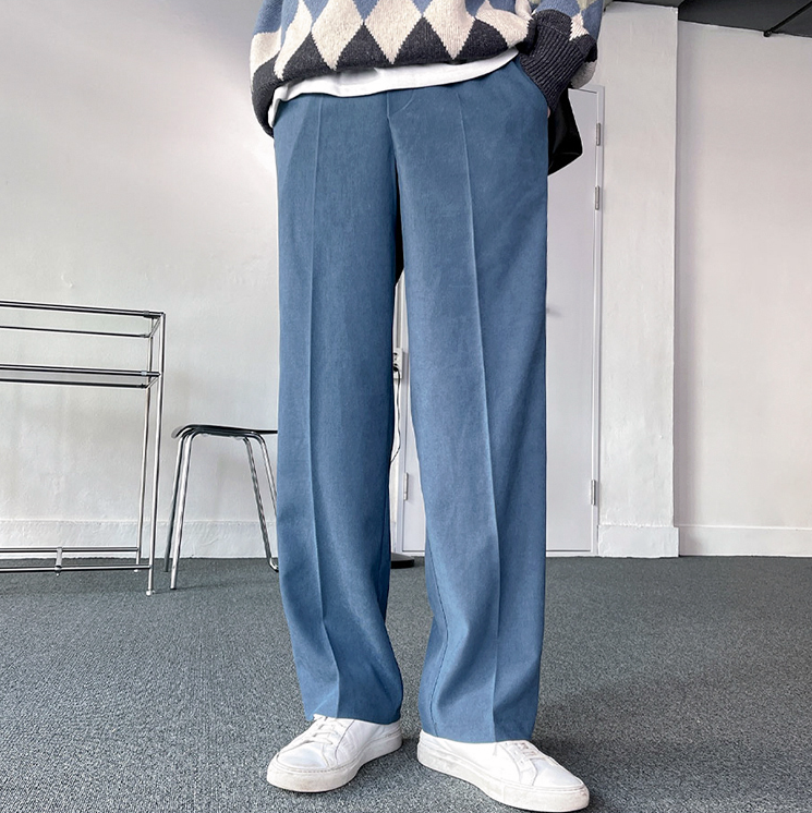 RT No. 3205 BLUE WIDE STRAIGHT PANTS