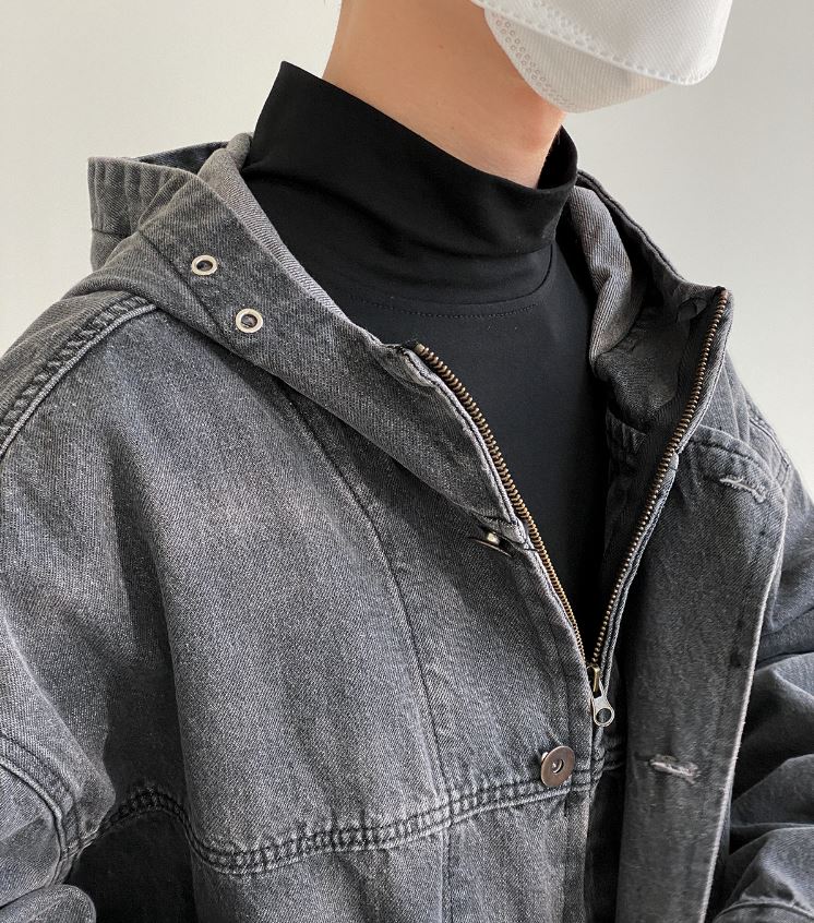 RT No. 5189 DARK GRAY HEAVY INDUSTRY HOODED DENIM JK