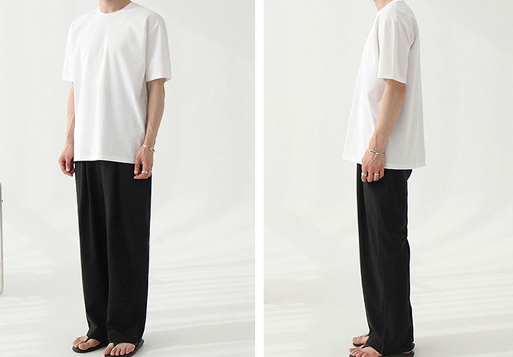 RT No. 4482 WIDE STRAIGHT DRAPE PANTS