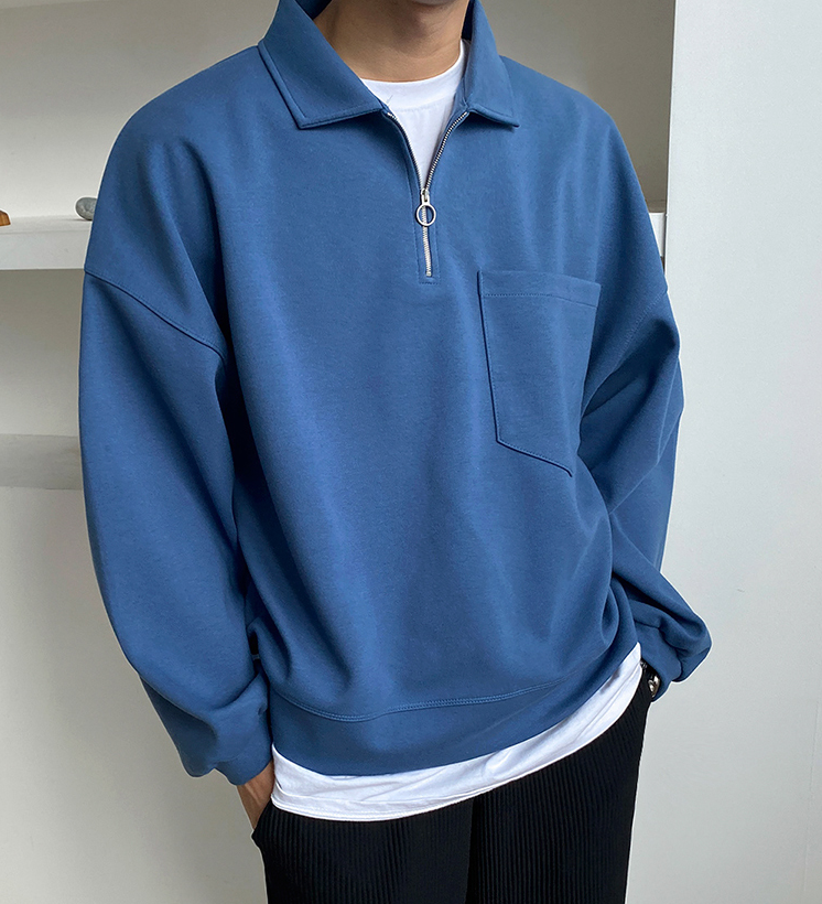 RT No. 3132 HALF ZIP-UP COLLAR SWEATER