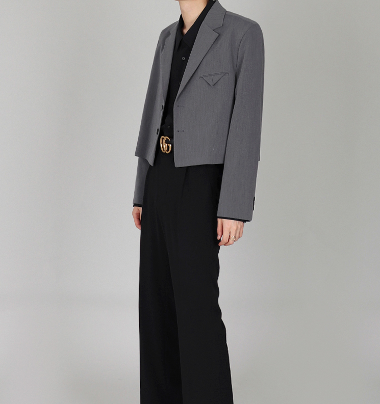 RT No. 4184 CROPPED BLAZER SUIT