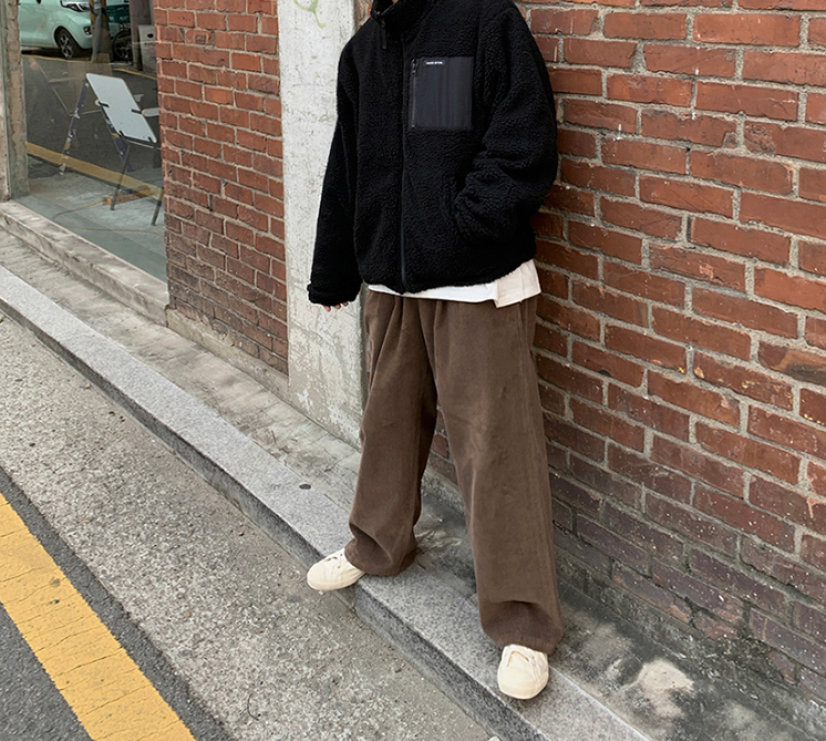 RT No. 3339 CORDUROY LOOSE WIDE PANTS