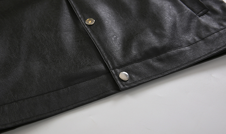 RT No. 2772 SLIM BUTTON UP LEATHER JK