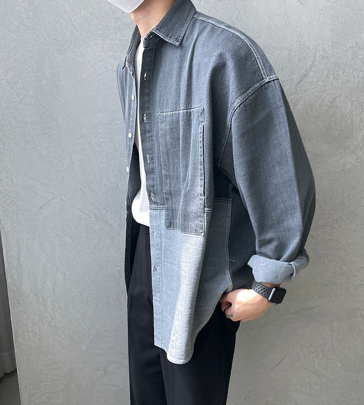 RT No. 4200 DENIM TWO TONE COLLAR SHIRT