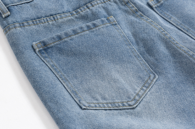 RT No. 4086 BLUE STRAIGHT WIDE DENIM JEANS