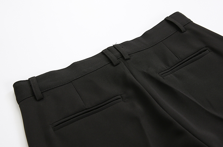 RT No. 4075 BLACK STRAIGHT WIDE PANTS