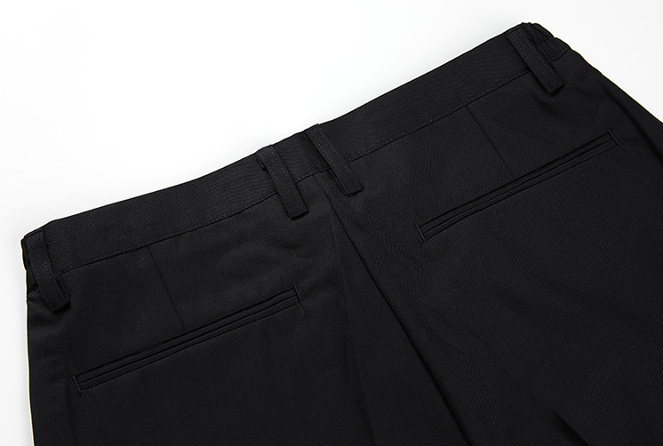 RT No. 3157 BLACK WIDE STRAIGHT PANTS