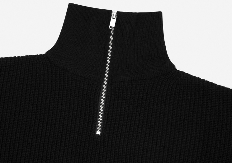 RT No. 3297 TURTLENECK HALF ZIP-UP KNITTED SWEATER