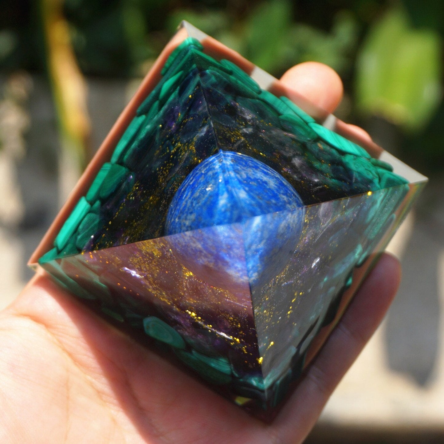 Lapis Lazuli Amethyst Malachite Pyramid