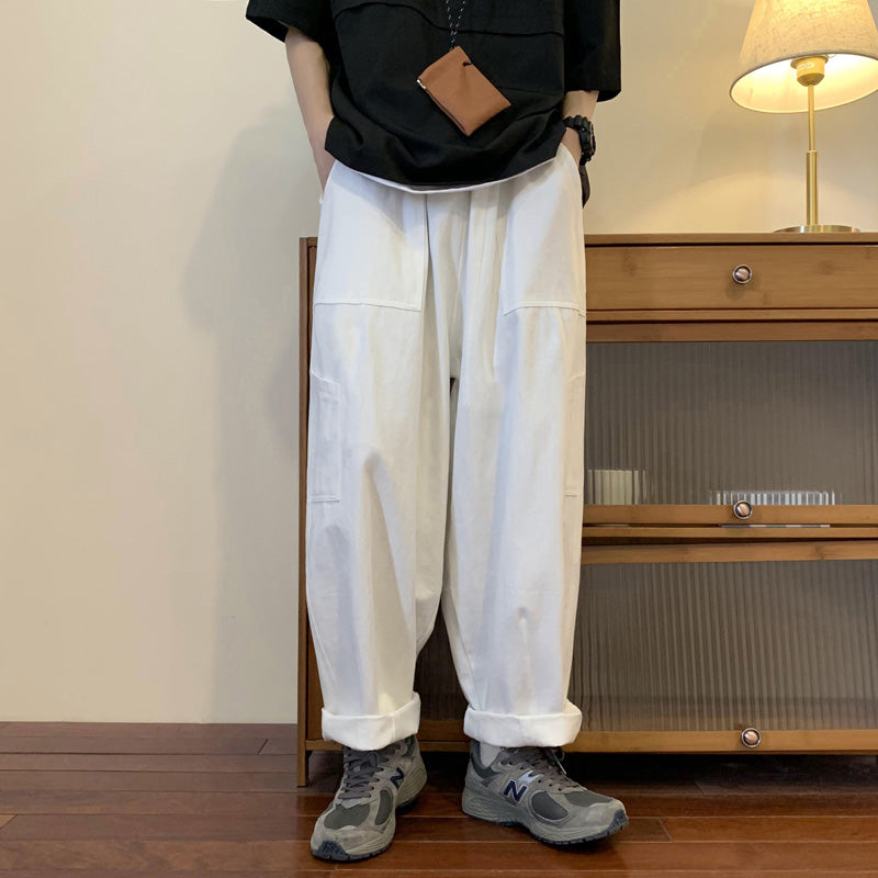 RT No. 5142 JAPANESE STYLED WIDE STRAIGHT CARGO PANTS