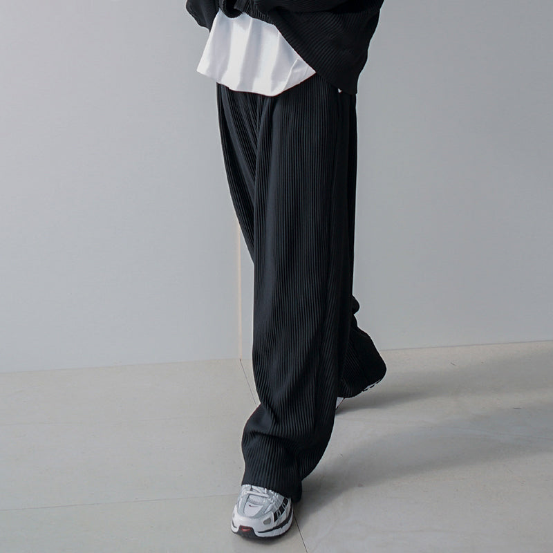 RT No. 2533 PLEATED STRAIGHT WIDE PANTS