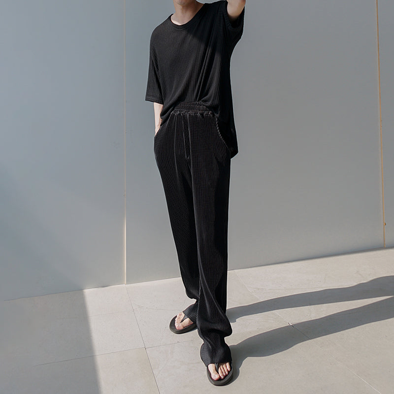 RT No. 1755 STRAIGHT WIDE PLEATED PANTS