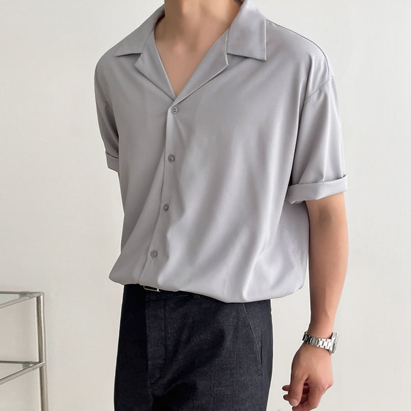 RT No. 4484 V-NECK HALF SLEEVE COLLAR SHIRT