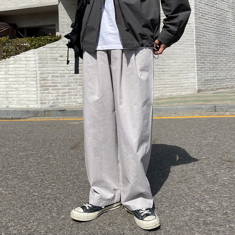 RT No. 5131 GRAY WIDE STRAIGHT PANTS