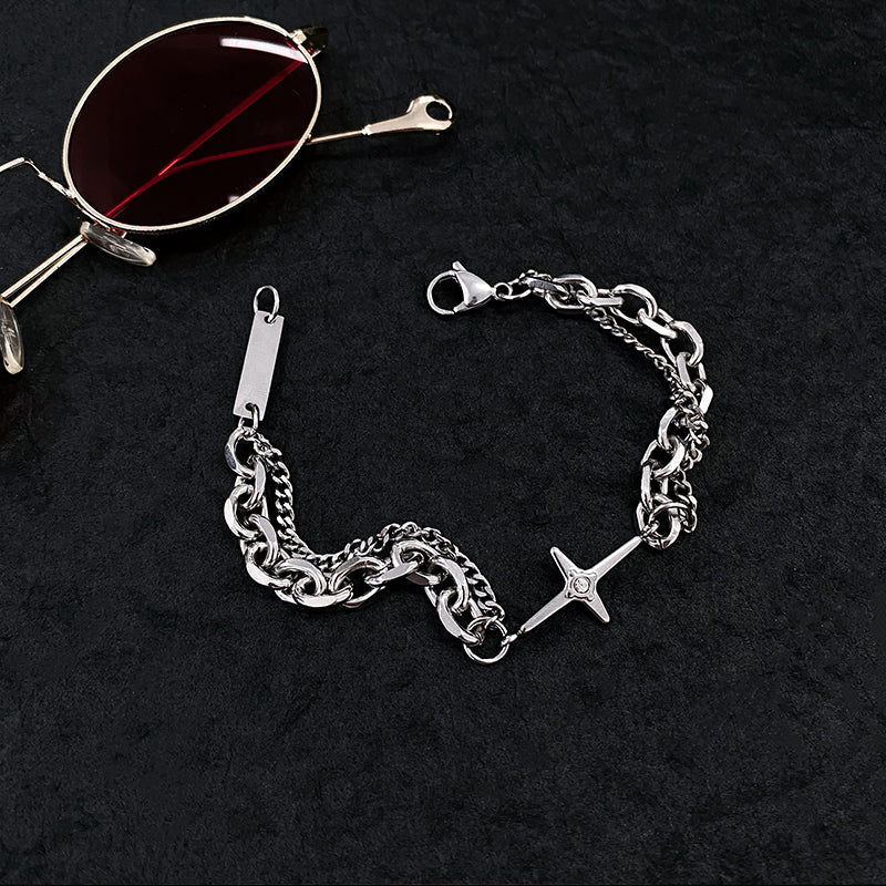 DOUBLE LAYER CROSS BRACELET