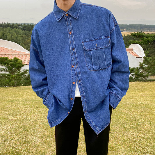 RT No. 4098 BLUE DENIM COLLAR SHIRT