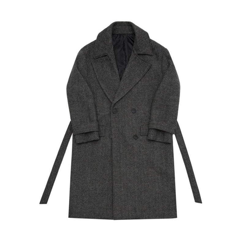 RT No. 2804 PATTERN WOOLEN TRENCH COAT