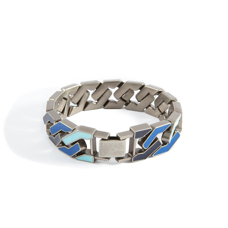 BLUE CUBAN BRACELET