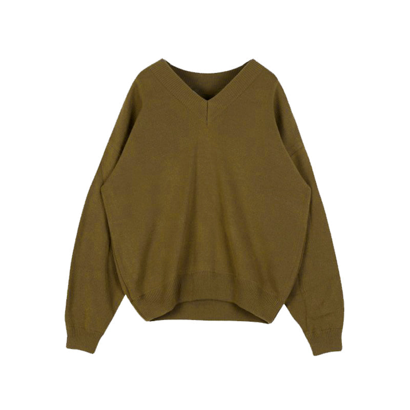 RT No. 4047 DARK YELLOW V-NECK SWEATER