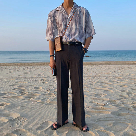 RT No. 1745 THIN WIDE STRAIGHT PANTS