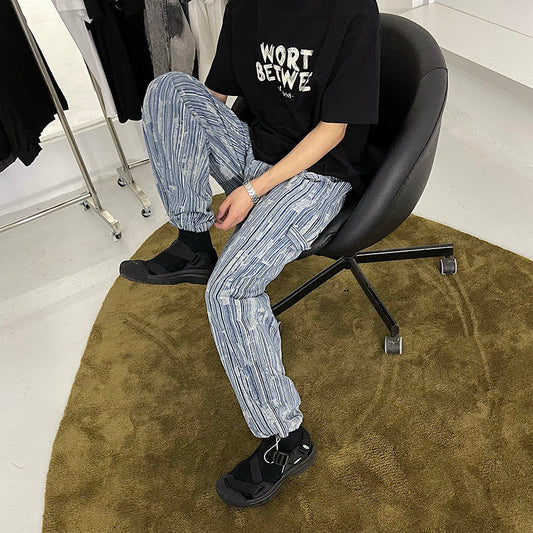 RT No. 2075 STRIPED DRAWSTRING SWEATPANTS