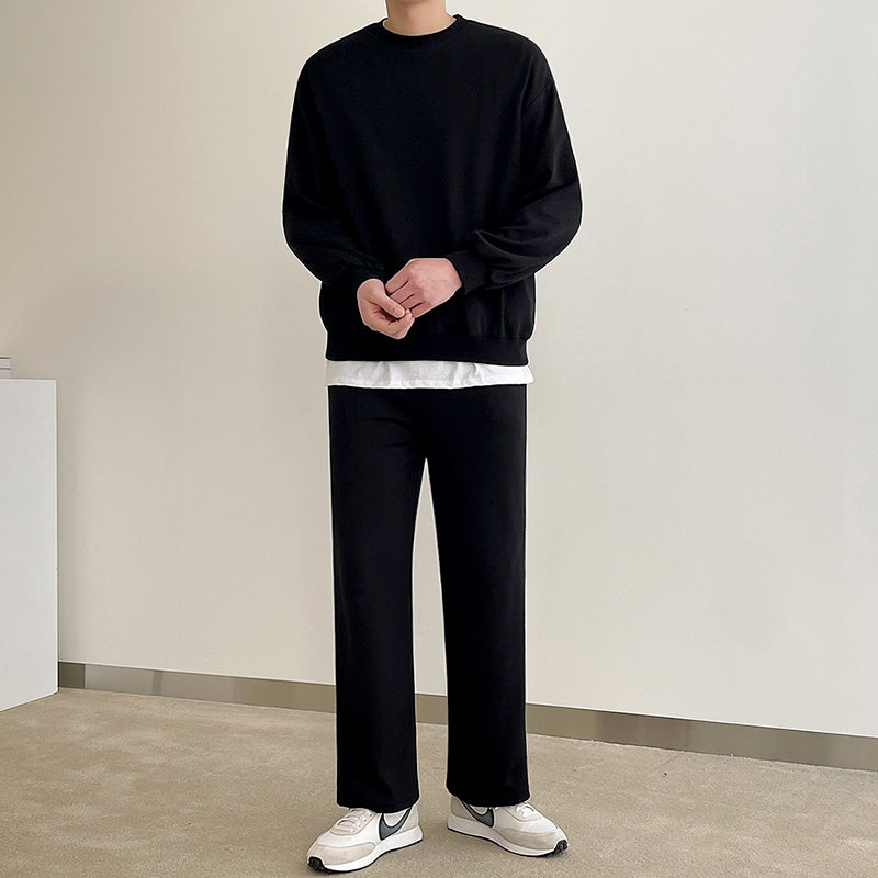 RT No. 4212 GRAY/BLACK SWEATER & WIDE SWEATPANTS