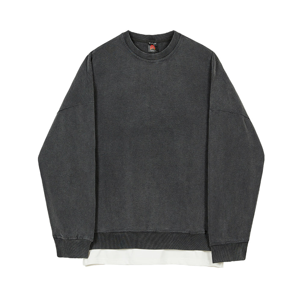 RT No. 3075 TWO-PIECE WASHED GRAY SWEATER
