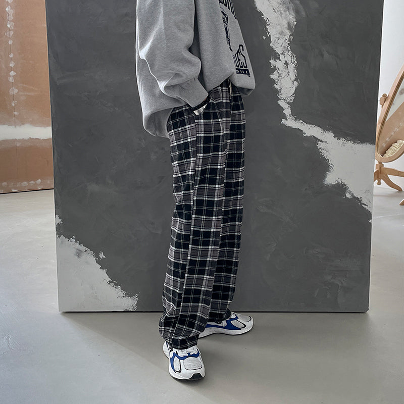 RT No. 2715 WIDE PLAID PANTS